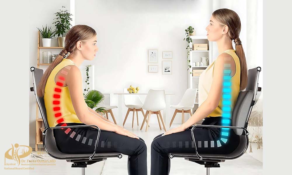 وضعیت صحیح نشستن روی صندلی